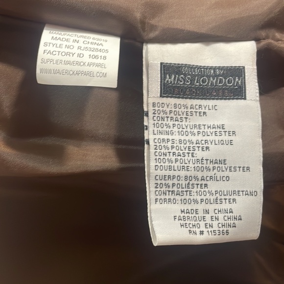 Miss London, Retro Faux Fur Vest, Size Medium, brown, Vintage look - Picture 7 of 11